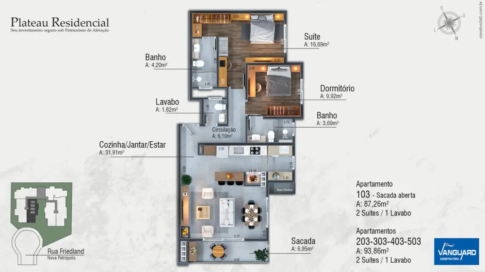 Apartamento para venda no bairro Pousada da Neve em Nova Petrópolis