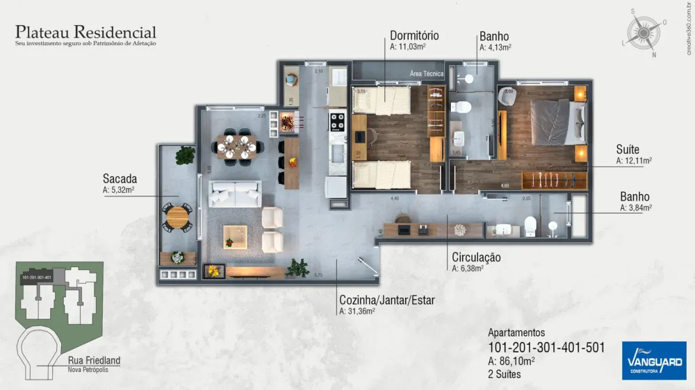 Apartamento para venda no bairro Pousada da Neve em Nova Petrópolis