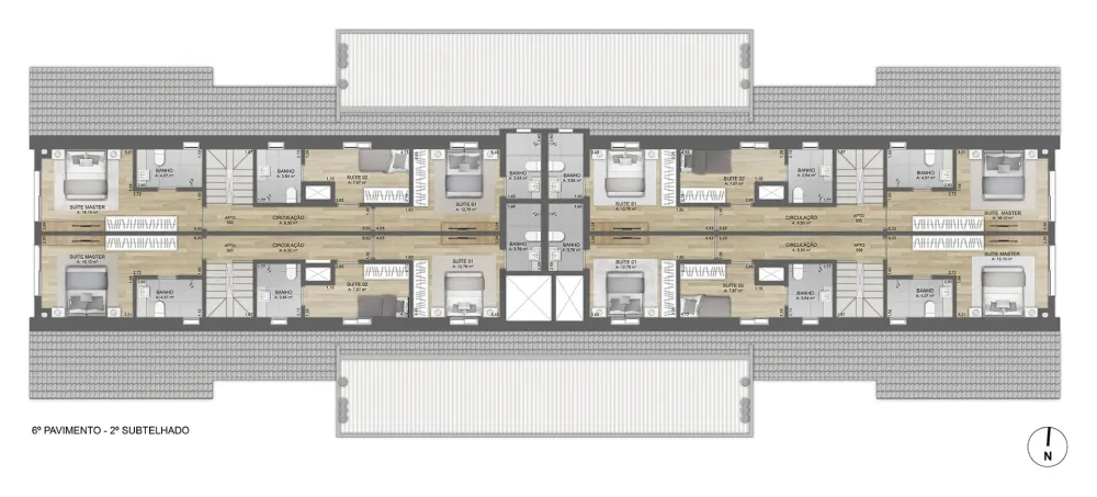 Apartamento Duplex 2 quartos sendo 2 suítes para venda no bairro Belvedere em Gramado