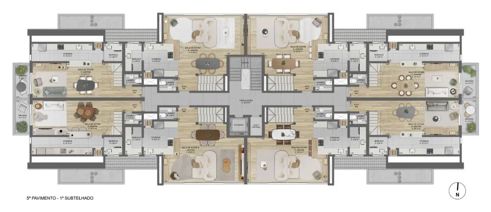Apartamento Duplex 2 quartos sendo 2 suítes para venda no bairro Belvedere em Gramado