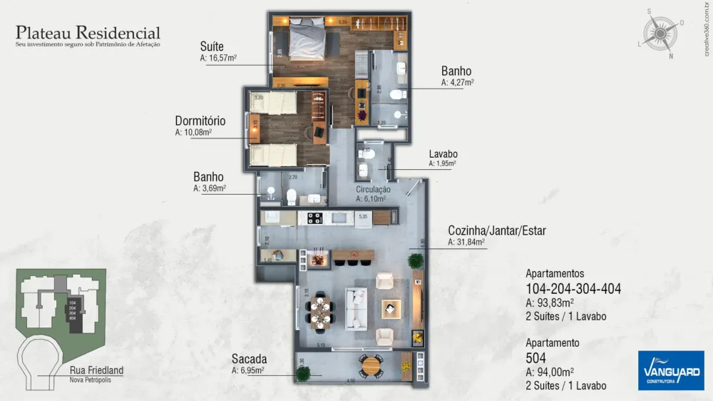 Apartamento para venda no bairro Pousada da Neve em Nova Petrópolis