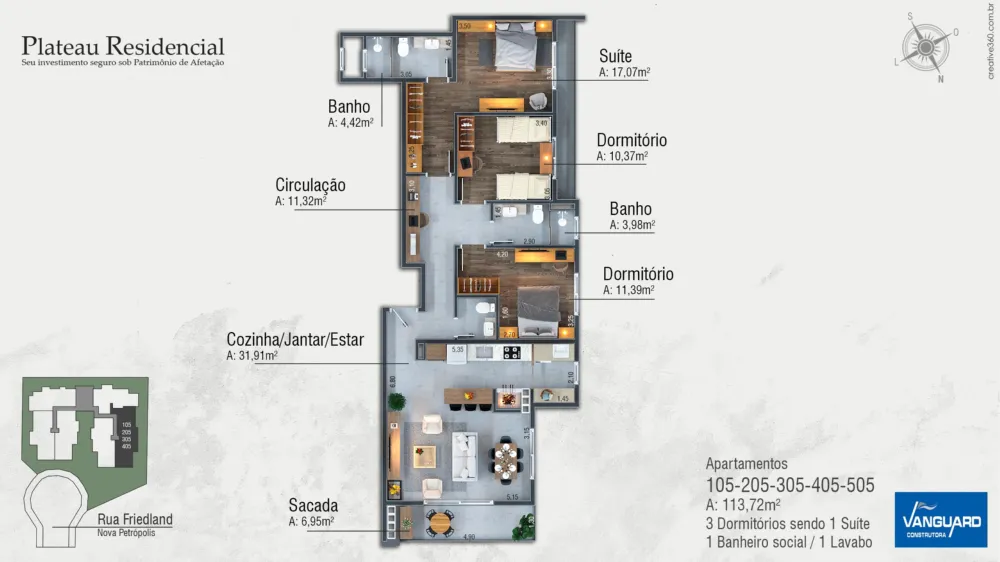 Apartamento para venda no bairro Pousada da Neve em Nova Petrópolis
