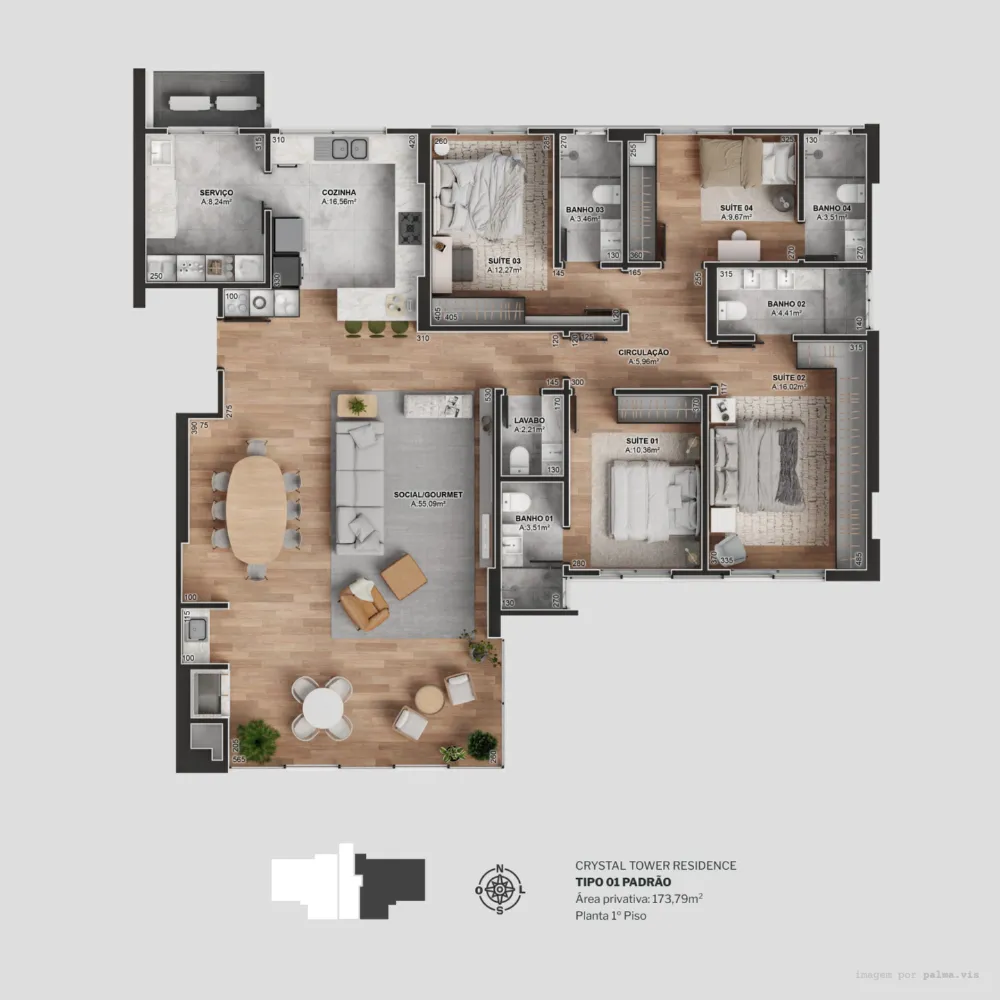 Apartamento para venda no bairro Centro  em Balneário Camboriú