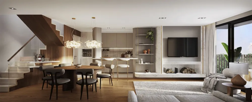 Apartamento Duplex 2 quartos sendo 2 suítes para venda no bairro Belvedere em Gramado