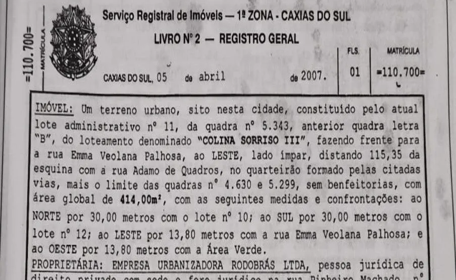 Terreno para venda no bairro Santa Lucia em Caxias do Sul