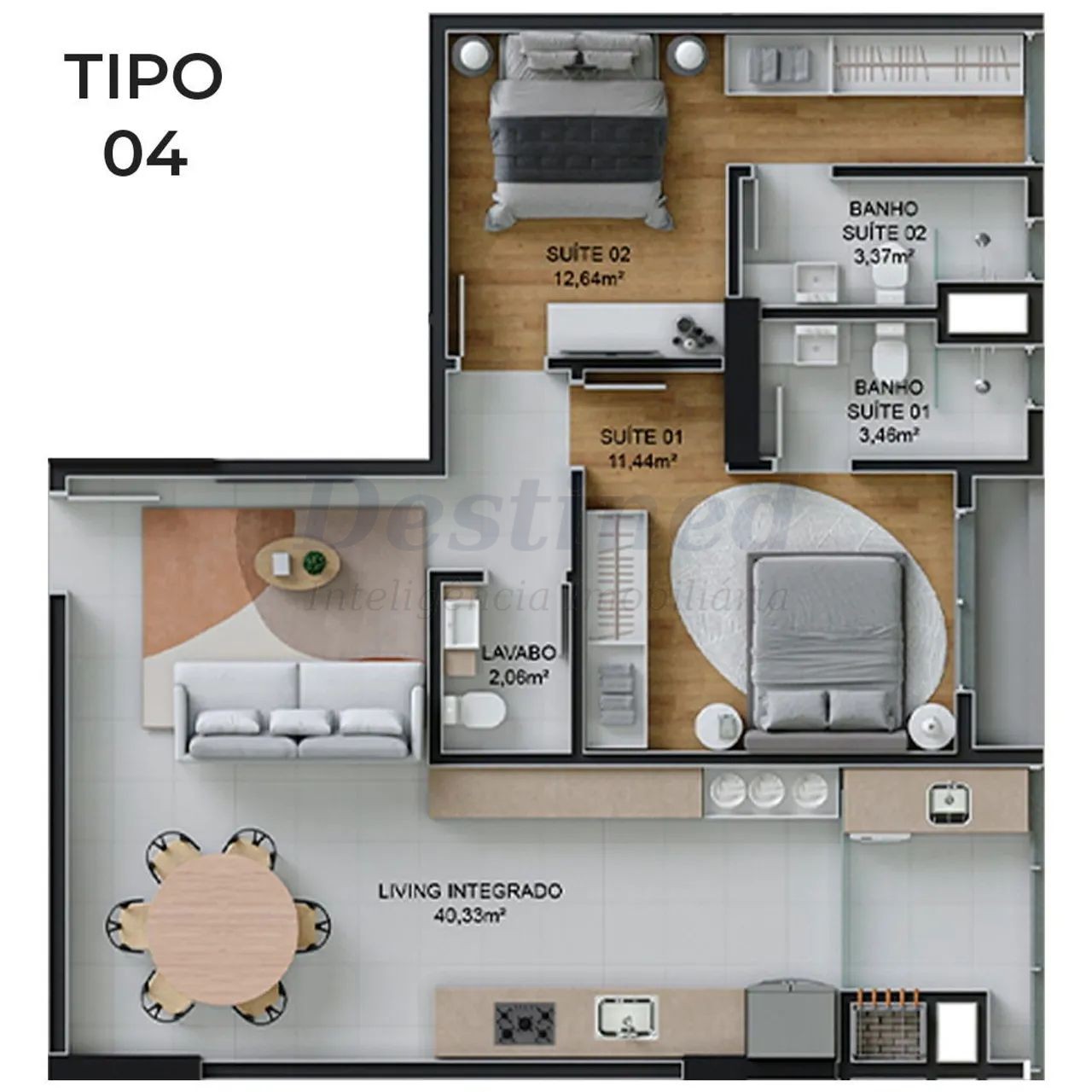 Apartamento 2 suítes para Venda no bairro pereque  em Porto Belo